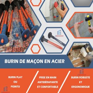 BURIN DE MAÇON EN ACIER