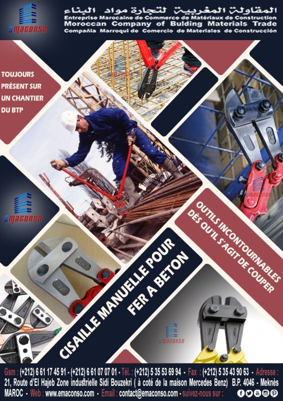 CISAILLE MANUELLE POUR FER À BÉTON