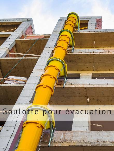 goulotte pour évacuation
