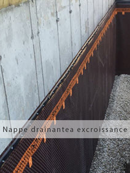 NAPPE DRAINANTE A EXCROISSANCE