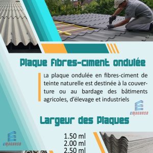 PLAQUE FIBRES-CIMENT ONDULÉE