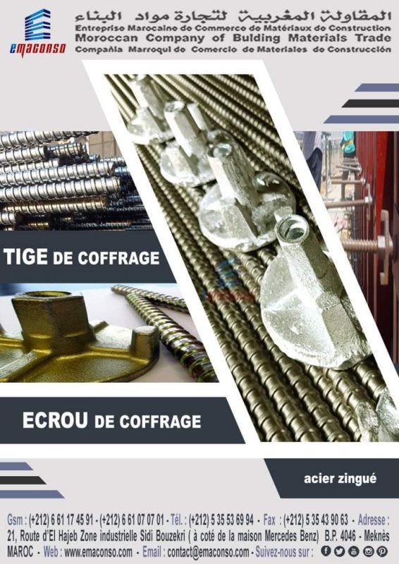 TIGE DE COFFRAGE / ÉCROU DE COFFRAGE