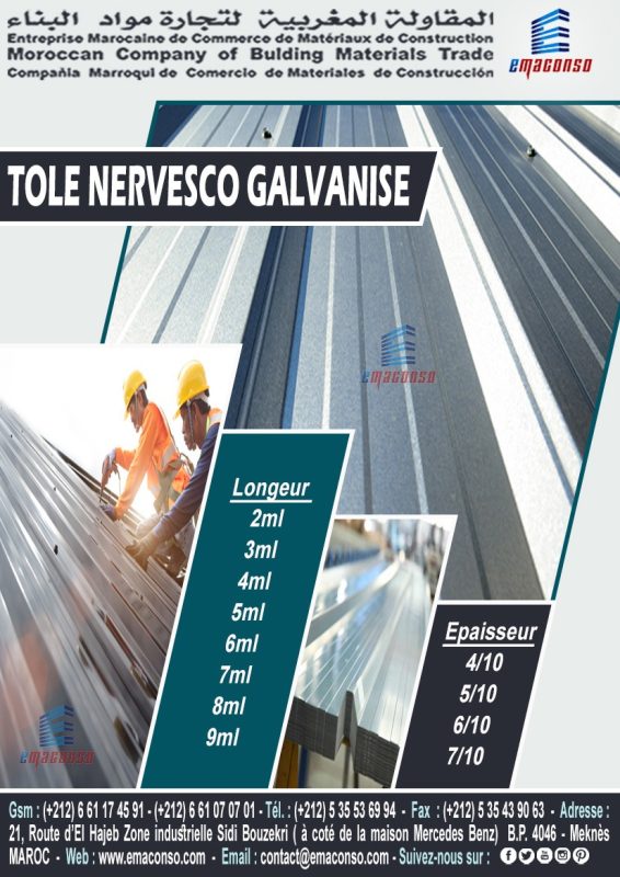 TÔLE NERVESCO GALVANISE