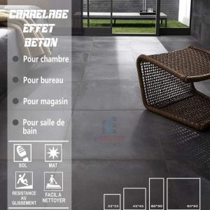 CARRELAGE EFFET BETON