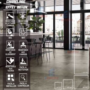 CARRELAGE EFFET BETON