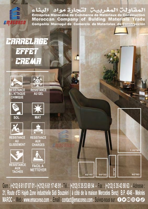 CARRELAGE EFFET CREMA