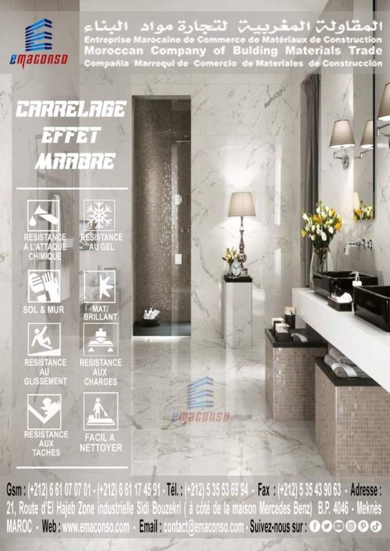 CARRELAGE EFFET MARBRE