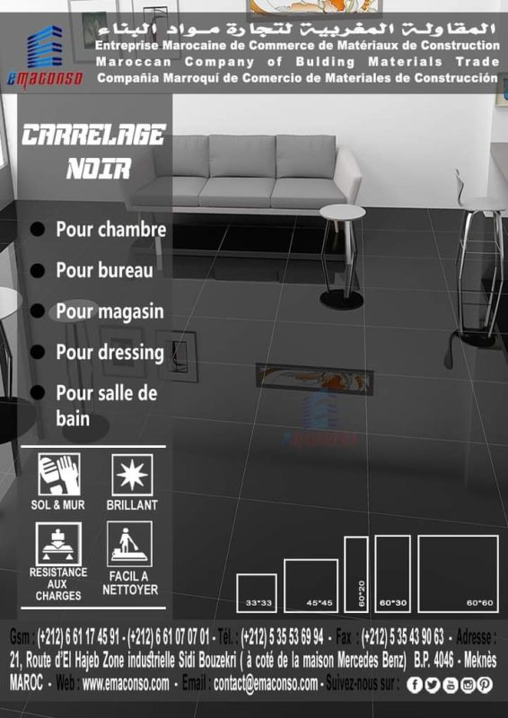 CARRELAGE NOIR